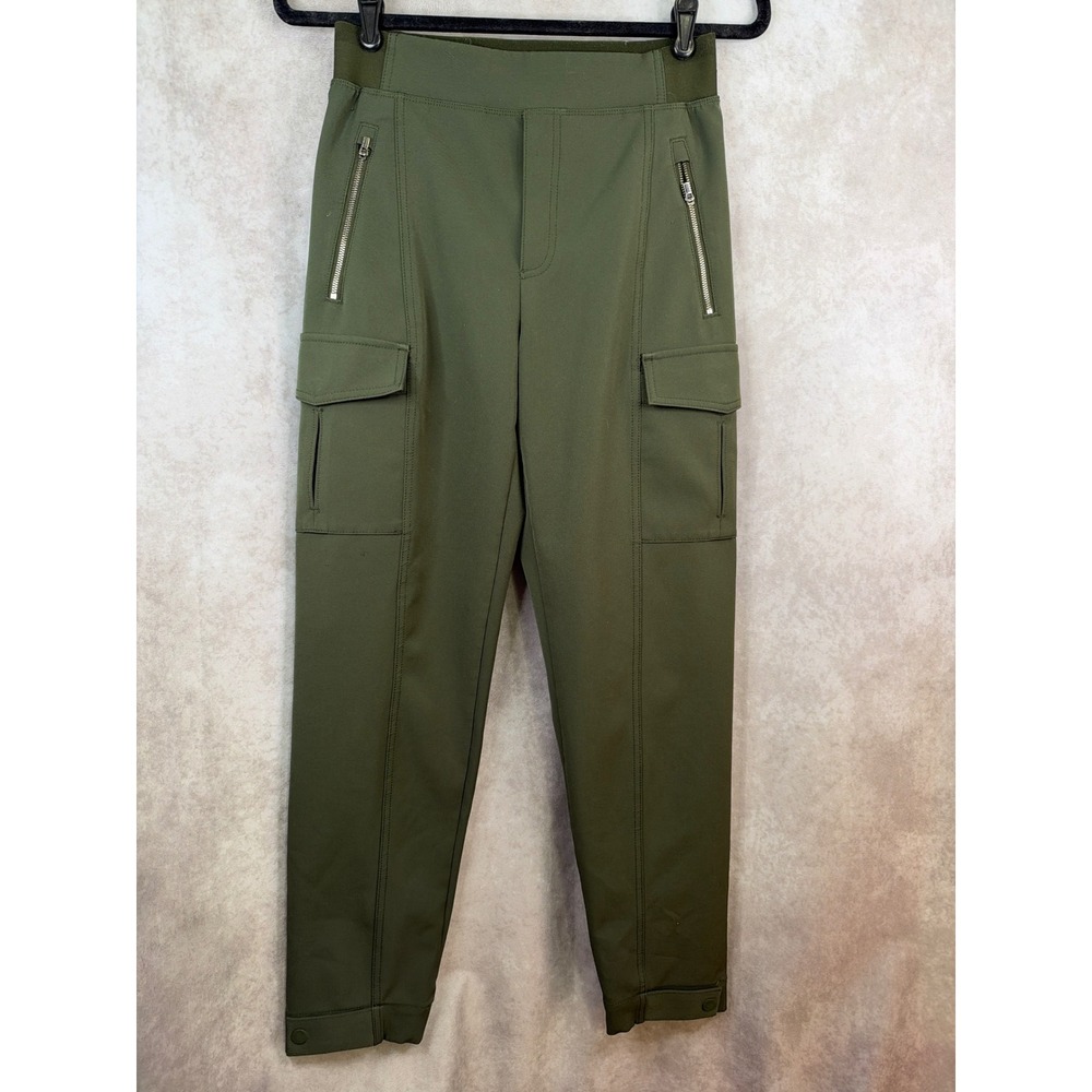 Athleta Endless Cargo Pants Women 2 Olive Green Tapered Outdoor READ